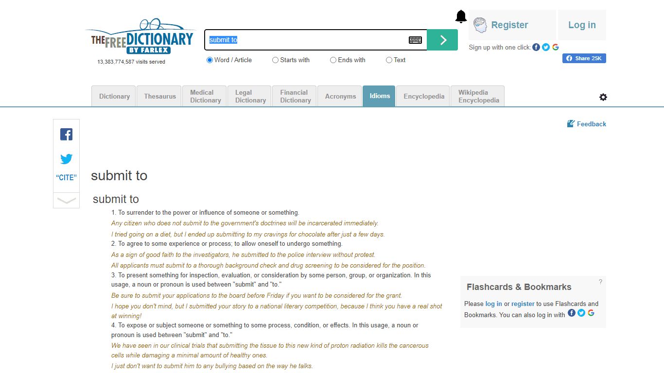 Submit to - Idioms by The Free Dictionary